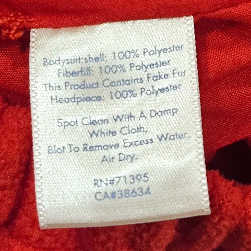 Pottery Barn Kids Lobster Costume Red Toddler 2T/3T (Missing Hat) - Picture 6 of 6